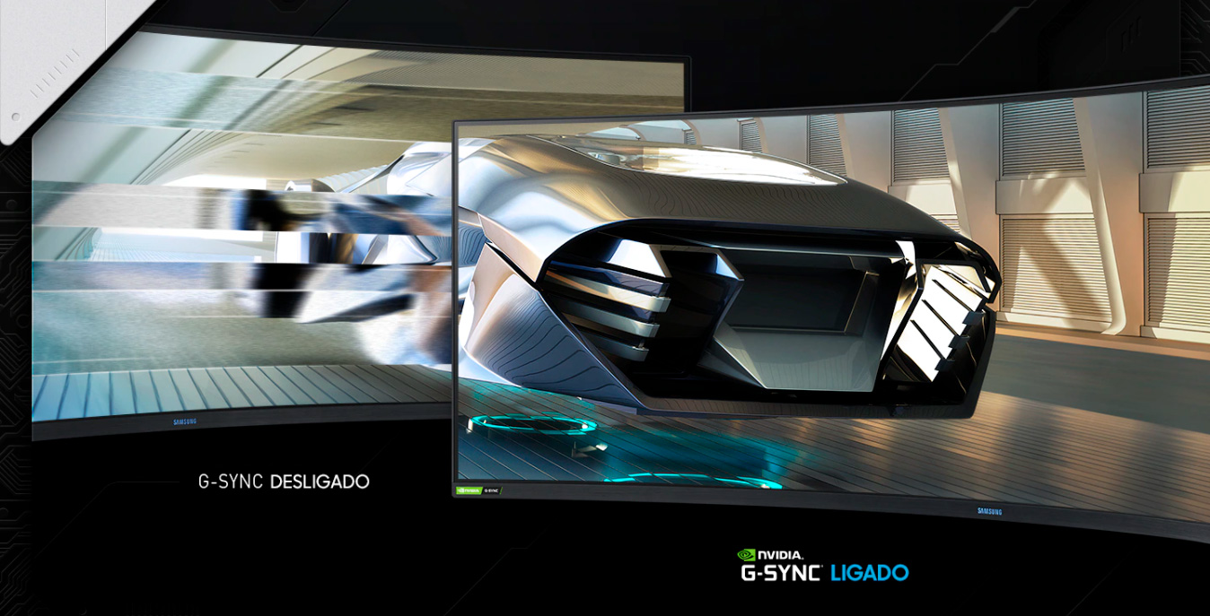 Monitor Gamer Curvo Samsung Odyssey 49 DQHD, 240Hz, 1ms, HDMI, Display Port, USB, G-Sync, Freesync Premium Pro, Ajuste de Altura, Branco, Série G9